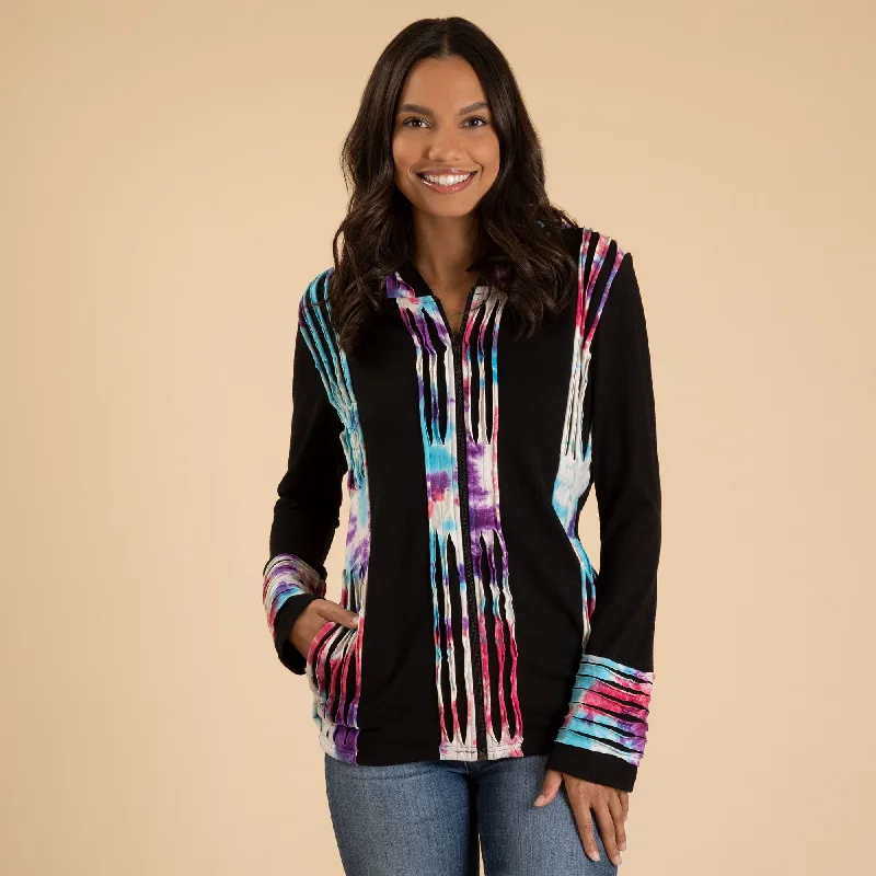 Tie-Dye Stripe Handmade Lightweight Jacket