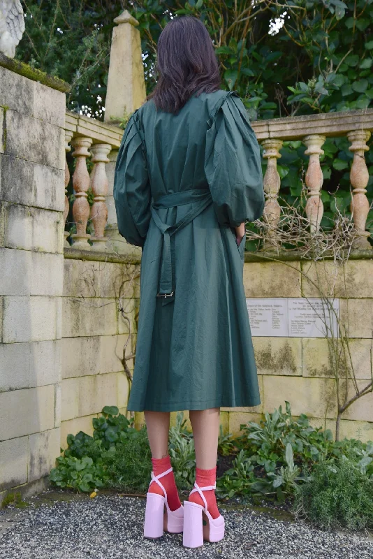 Absolutely Trenched Forest Trench Coat