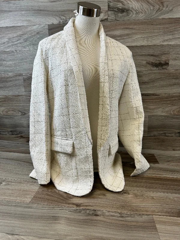 Blazer By Shein In Gold & White, Size: M