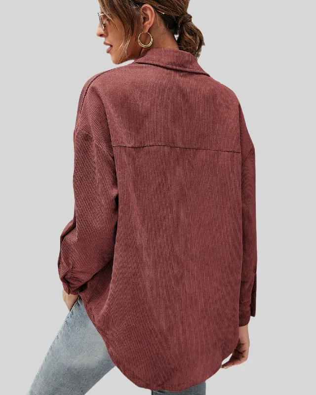 Corduroy shirt-red