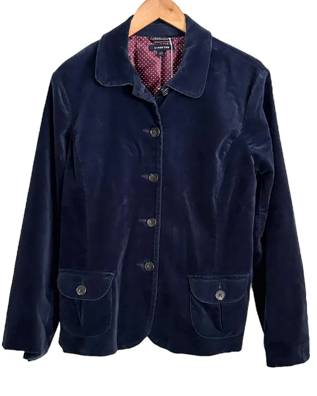 Dark Winter Navy Velvet Jacket