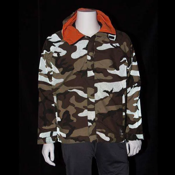 Hooded REVERSIBLE Unisex Reflective Jacket in Camouflage