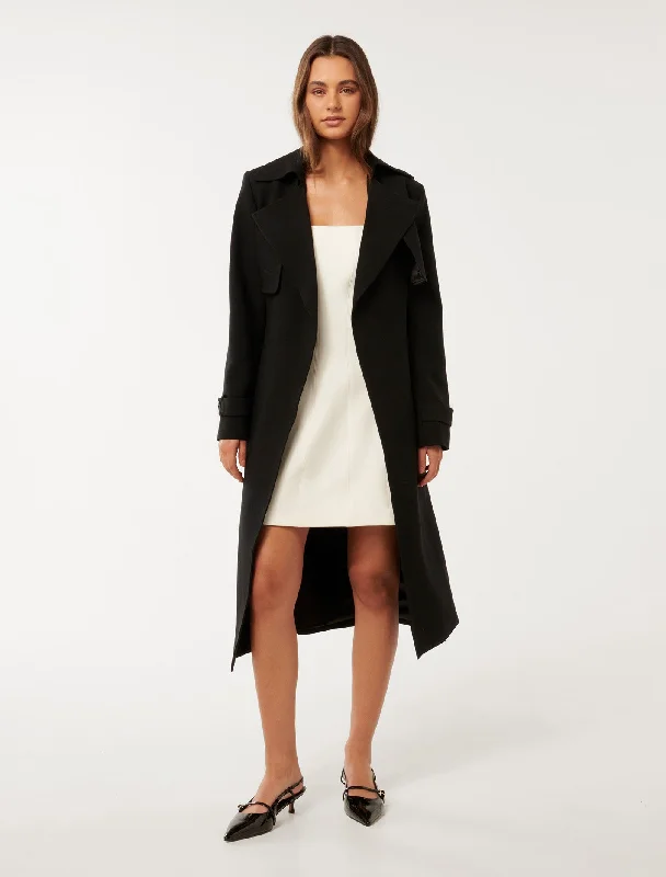 Lauren Crepe Trench Coat