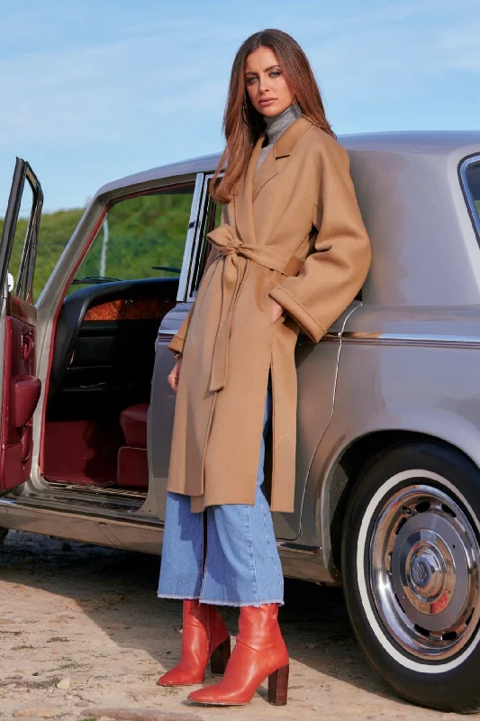 Nora Camel Merino Wool Coat