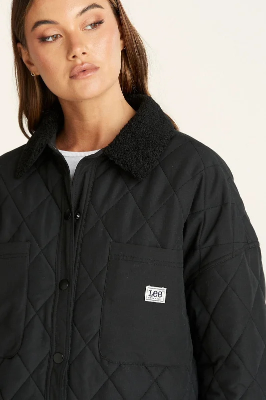 Quinn Black Quilted Jacket