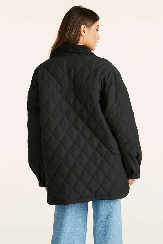 Quinn Black Quilted Jacket