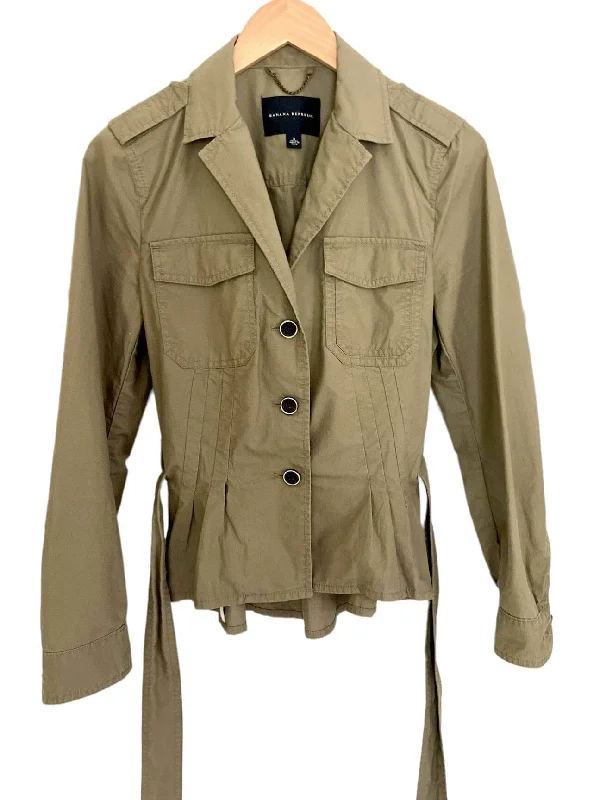 Soft Autumn Tan Belted Twill Jacket