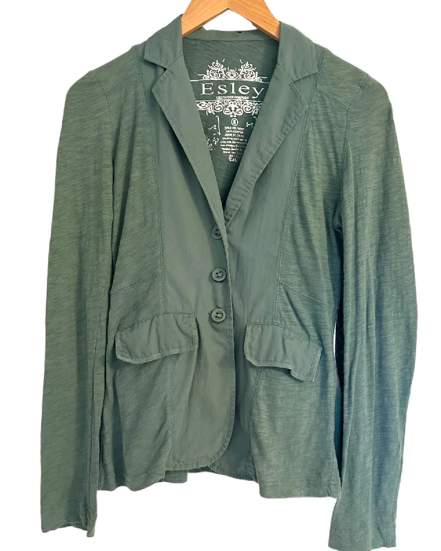 Soft Summer Dusty Sage Jersey Knit Jacket