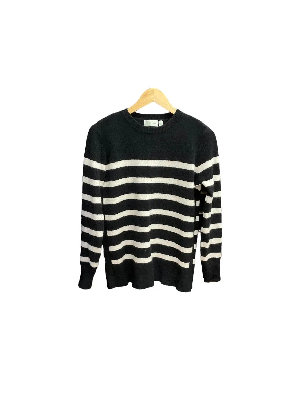 Sweater By Rd Style In Black & White, Size: M