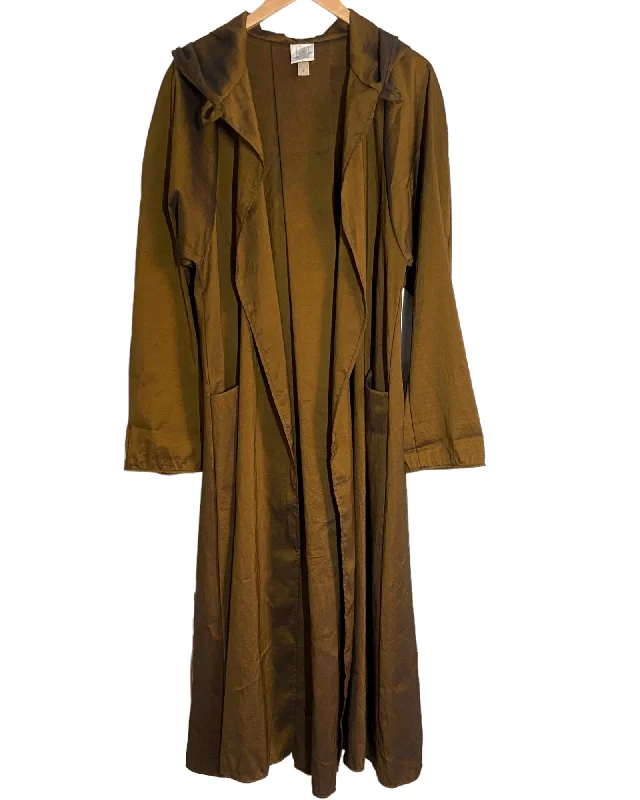 Warm Autumn Iridescent Bronze Hooded Coat