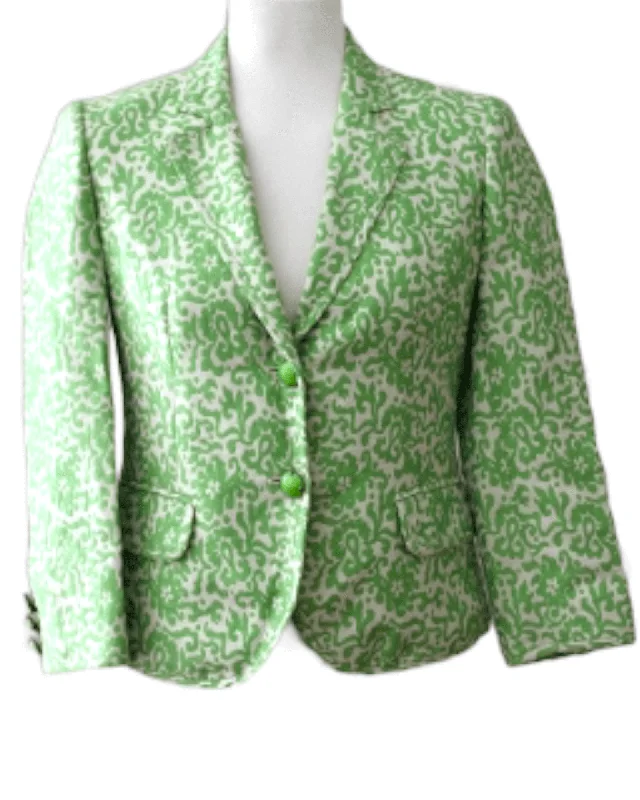 Warm Spring Green Damask Jacket