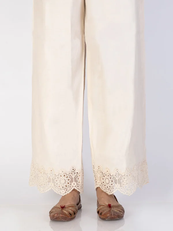 Beige Maple Silk Trousers - AL-T-693