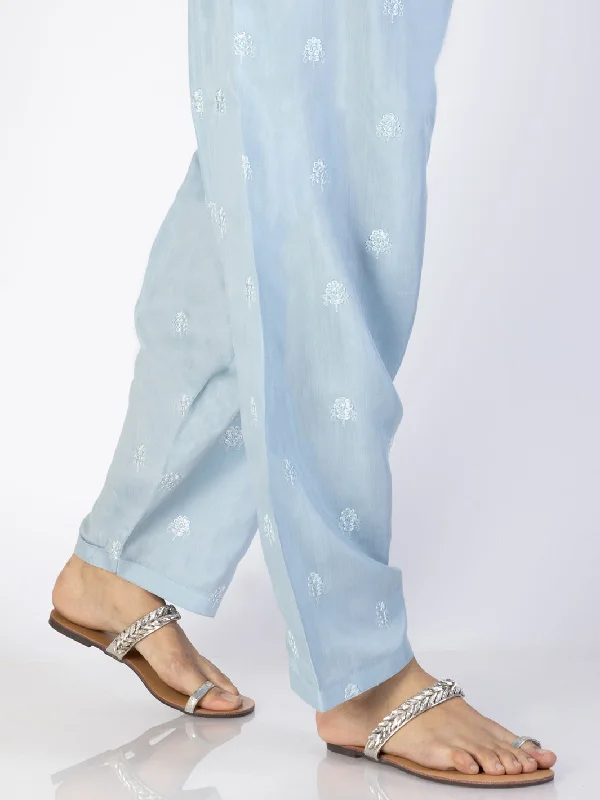 Ice Blue Viscose Trousers - AL-T-700