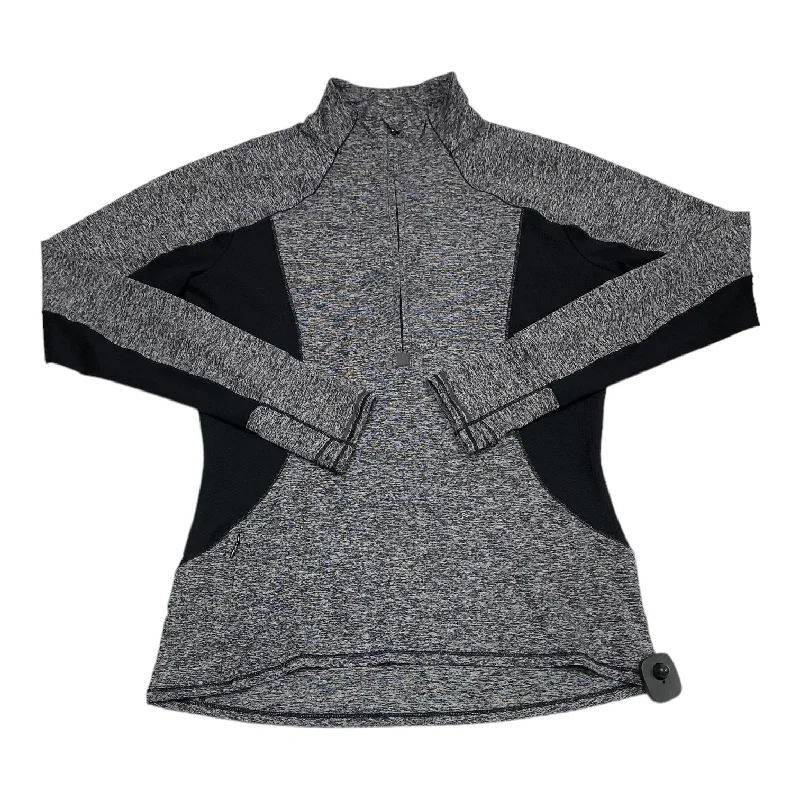 Athletic Sweatshirt Collar By Athleta In Black & Grey, Size: M