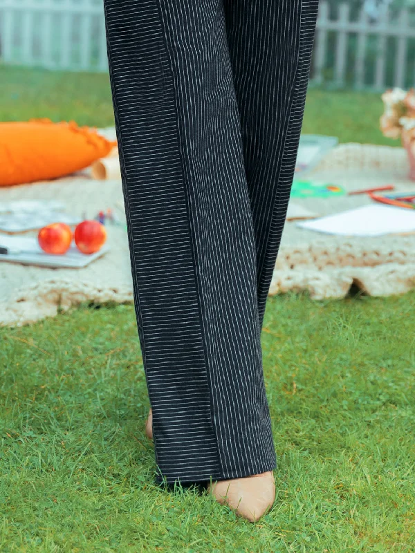 Black Yarn Dyed Trousers - AWP-T-594