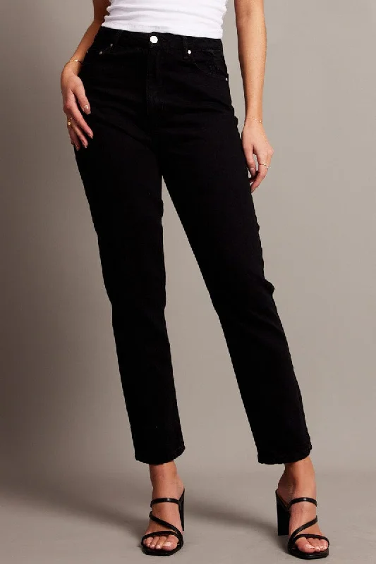 Black Boyfriend Jean High Rise