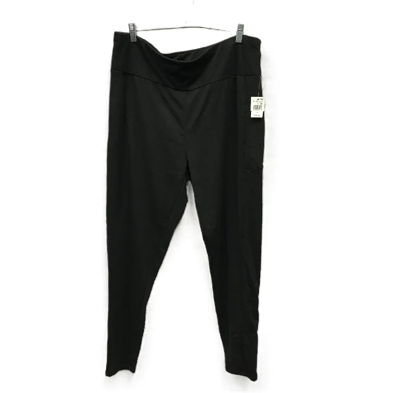 Black Pants Leggings By Ultra Flirt, Size: 3x