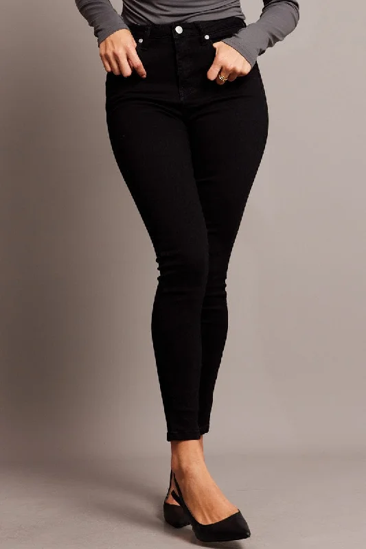 Black Skinny Jean High Rise