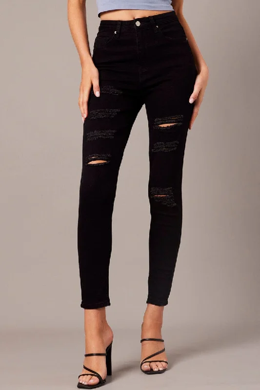 Black Skinny Jean High Rise