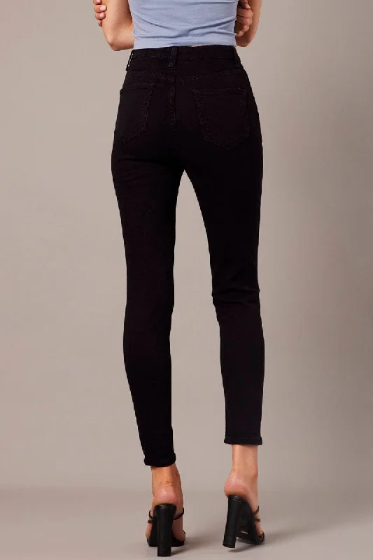 Black Skinny Jean High Rise