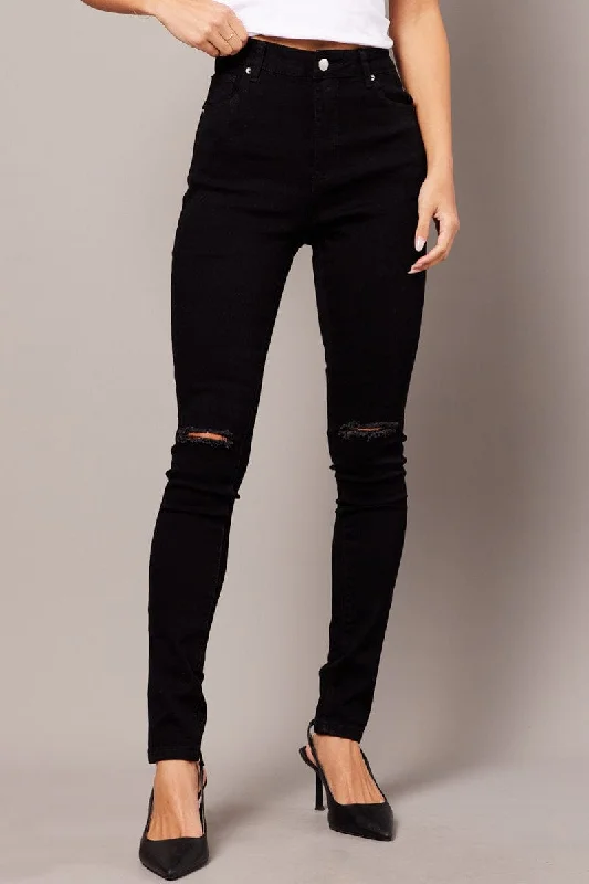 Black Skinny Jean High Rise