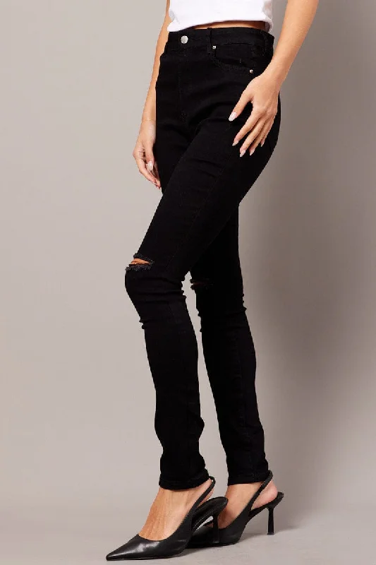 Black Skinny Jean High Rise