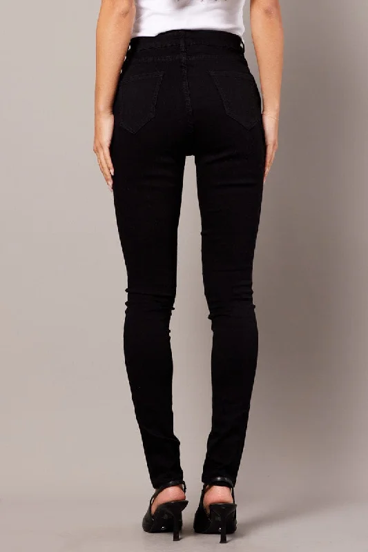 Black Skinny Jean High Rise