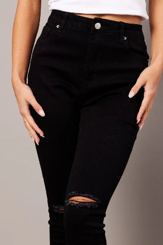 Black Skinny Jean High Rise