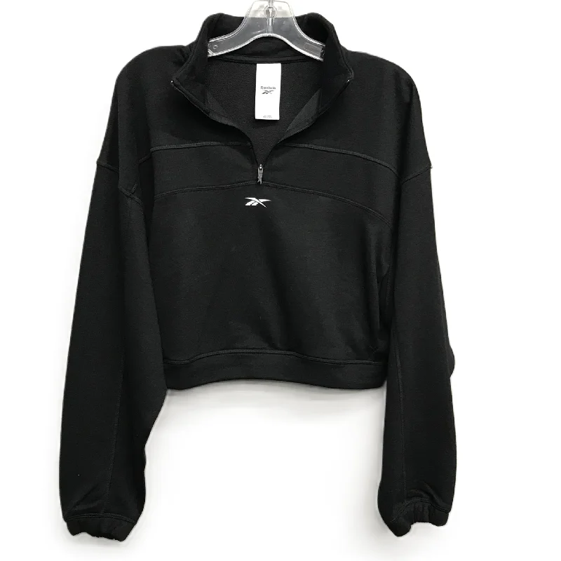 Black Sweatshirt Crewneck By Reebok, Size: M