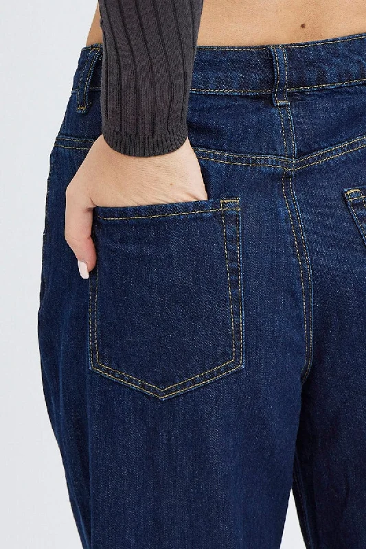 Denim Baggy Denim Jeans High Rise