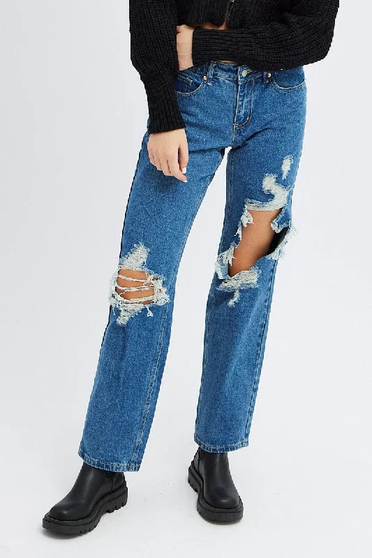 Denim Baggy Denim Jeans Low rise