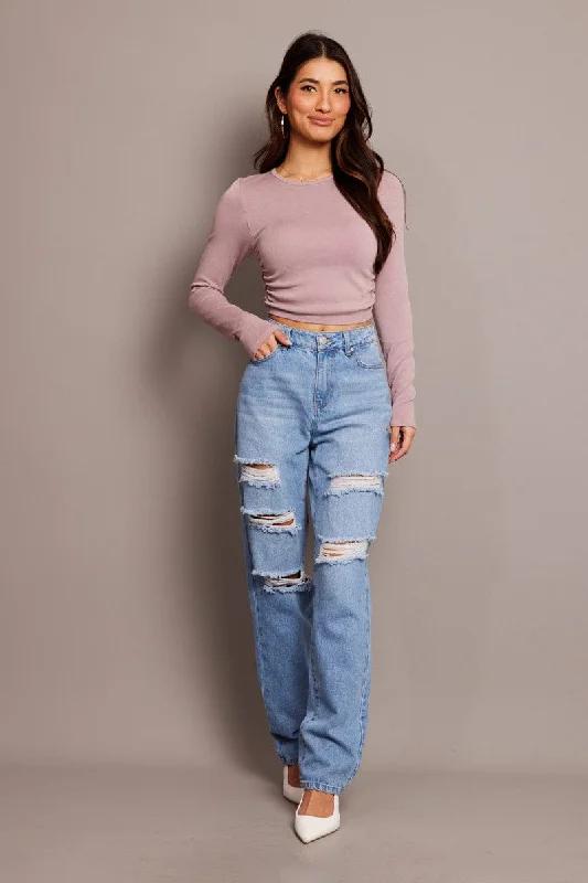 Denim Boyfriend Jean High Rise