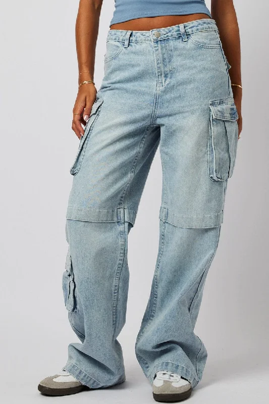 Denim Cargo Jean Out Pocket