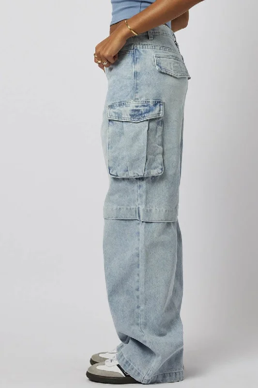 Denim Cargo Jean Out Pocket