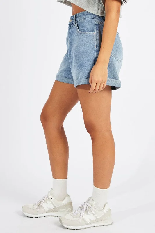 Denim Short Jeans High Rise