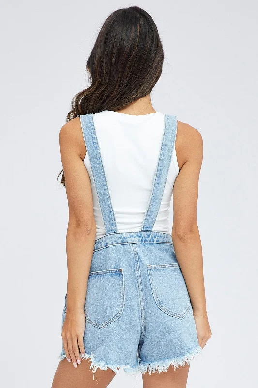 Denim Short Overall Jeans