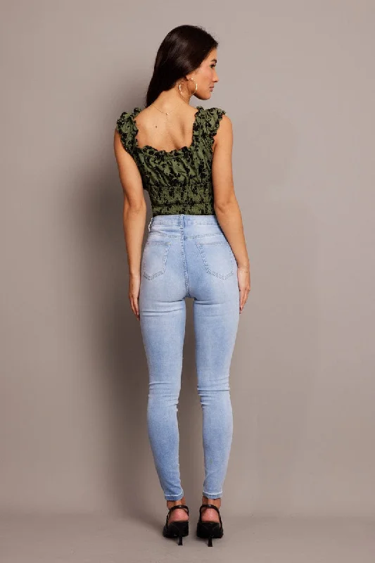 Denim Skinny Jean High Rise