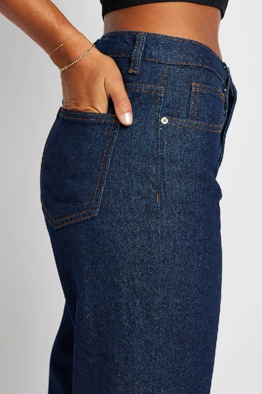 Denim Straight Jean High Rise