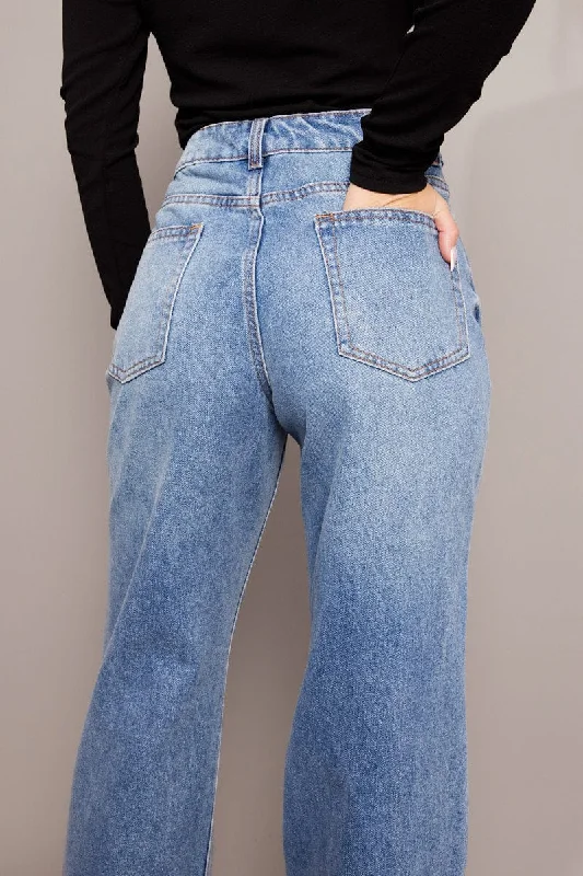 Denim Straight Jean Mid Rise