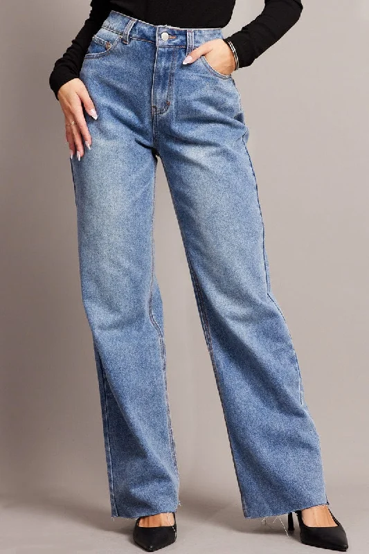 Denim Straight Jean Mid Rise