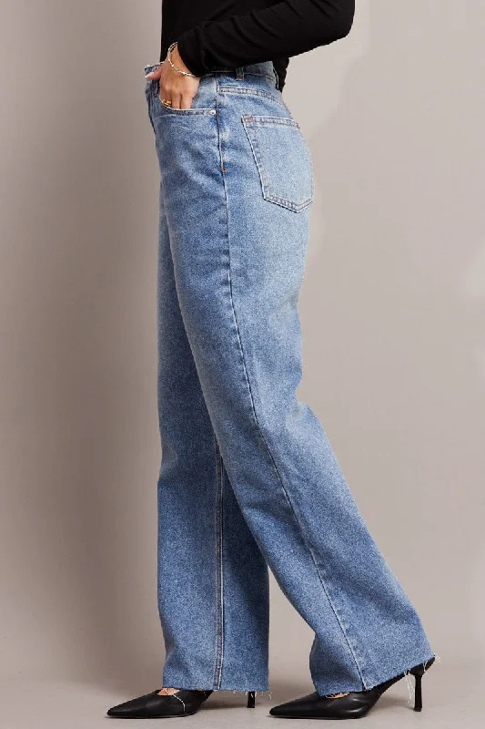 Denim Straight Jean Mid Rise