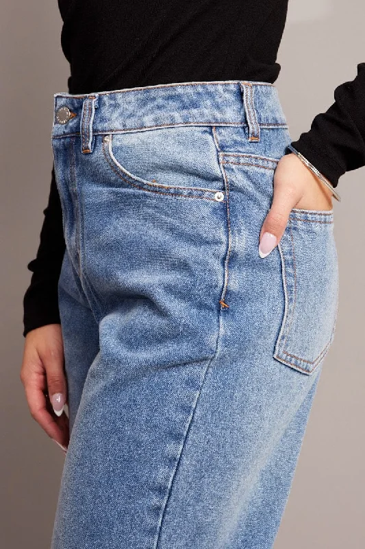 Denim Straight Jean Mid Rise