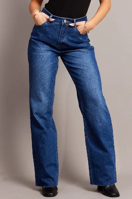 Denim Straight Jean Mid Rise