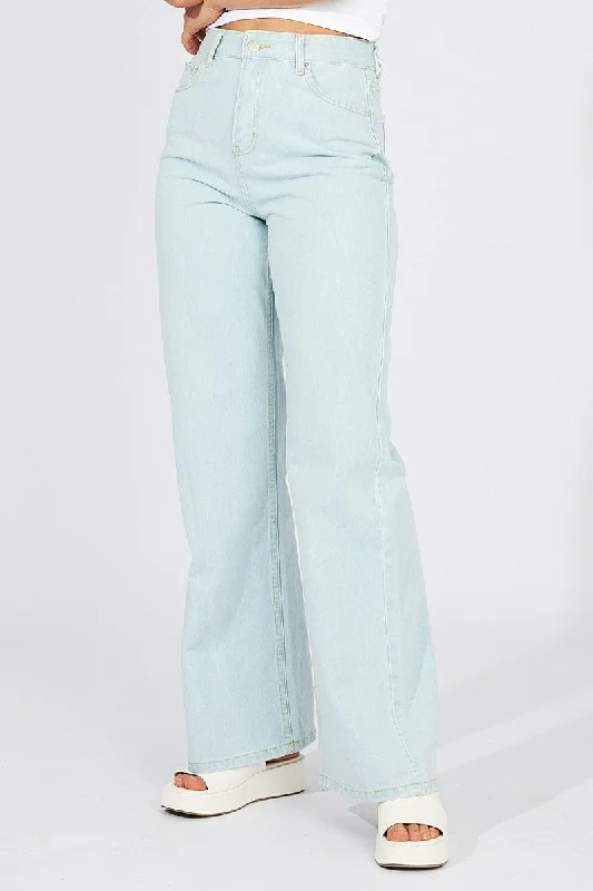 Denim Wide Leg Jean High Rise