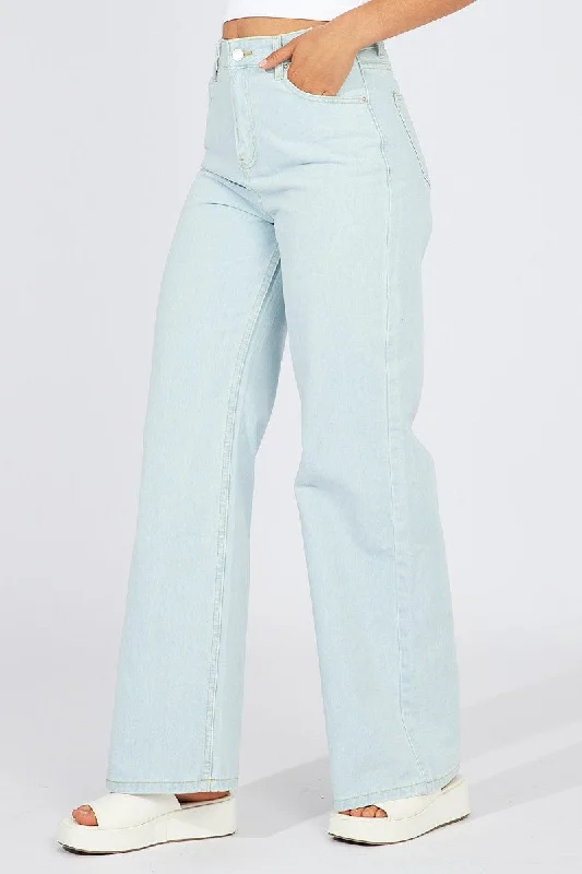 Denim Wide Leg Jean High Rise