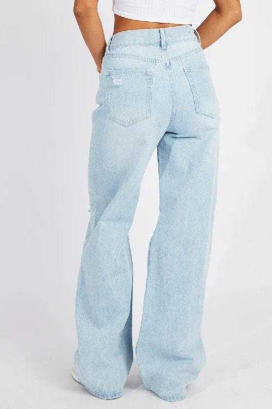 Denim Wide Leg Jean High Rise