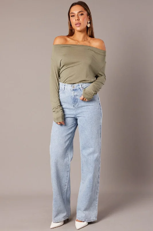 Denim Wide Leg Jean High Rise