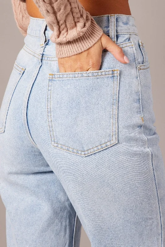 Denim Wide Leg Jean High Rise