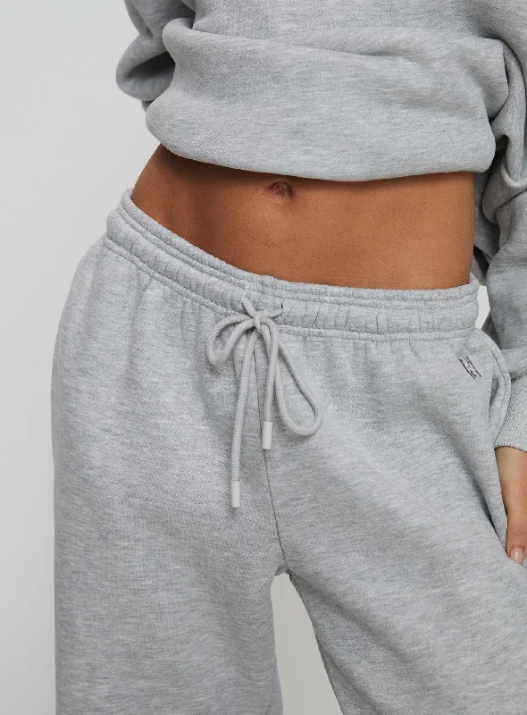 Dream Fleece Ankle Cuff Sweatpants Grey Marle