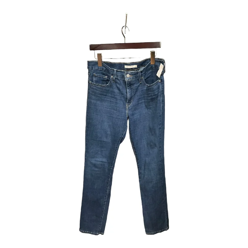 Jeans Straight By Levis In Blue Denim, Size: 10